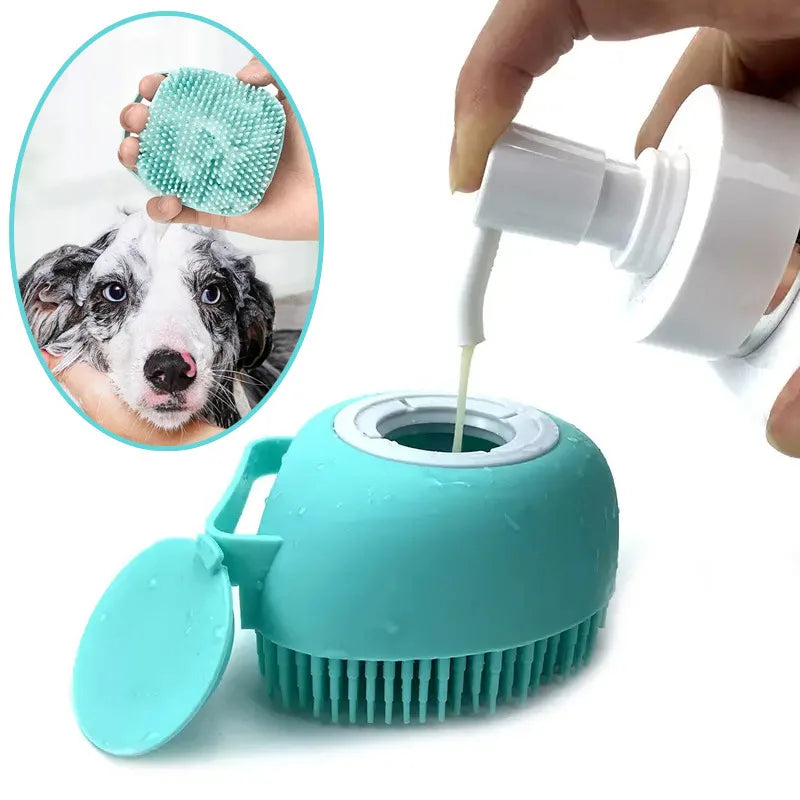 Cepillo de Baño Masajeador y Dispensador de Shampoo